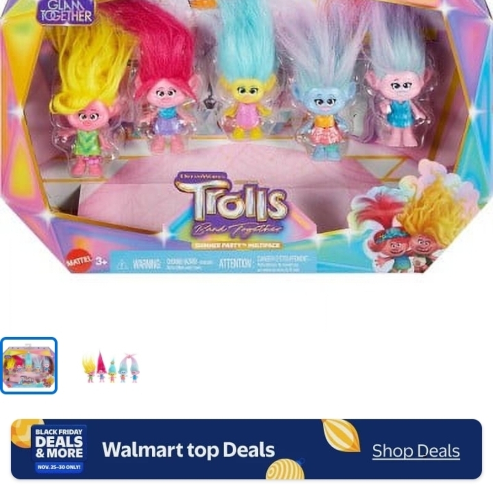 DreamWorks Trolls Colorful Hair Doll Set